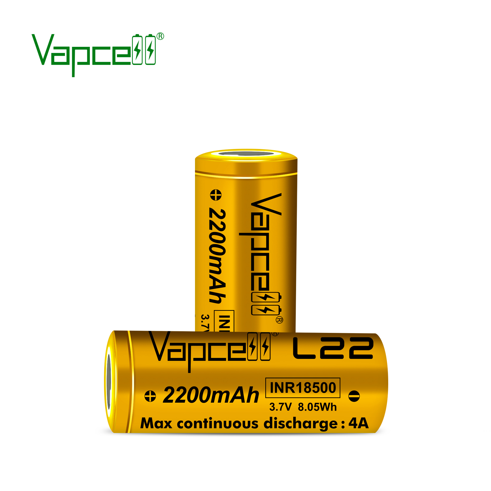 Vapcell 18500 L22 2200mah 4A